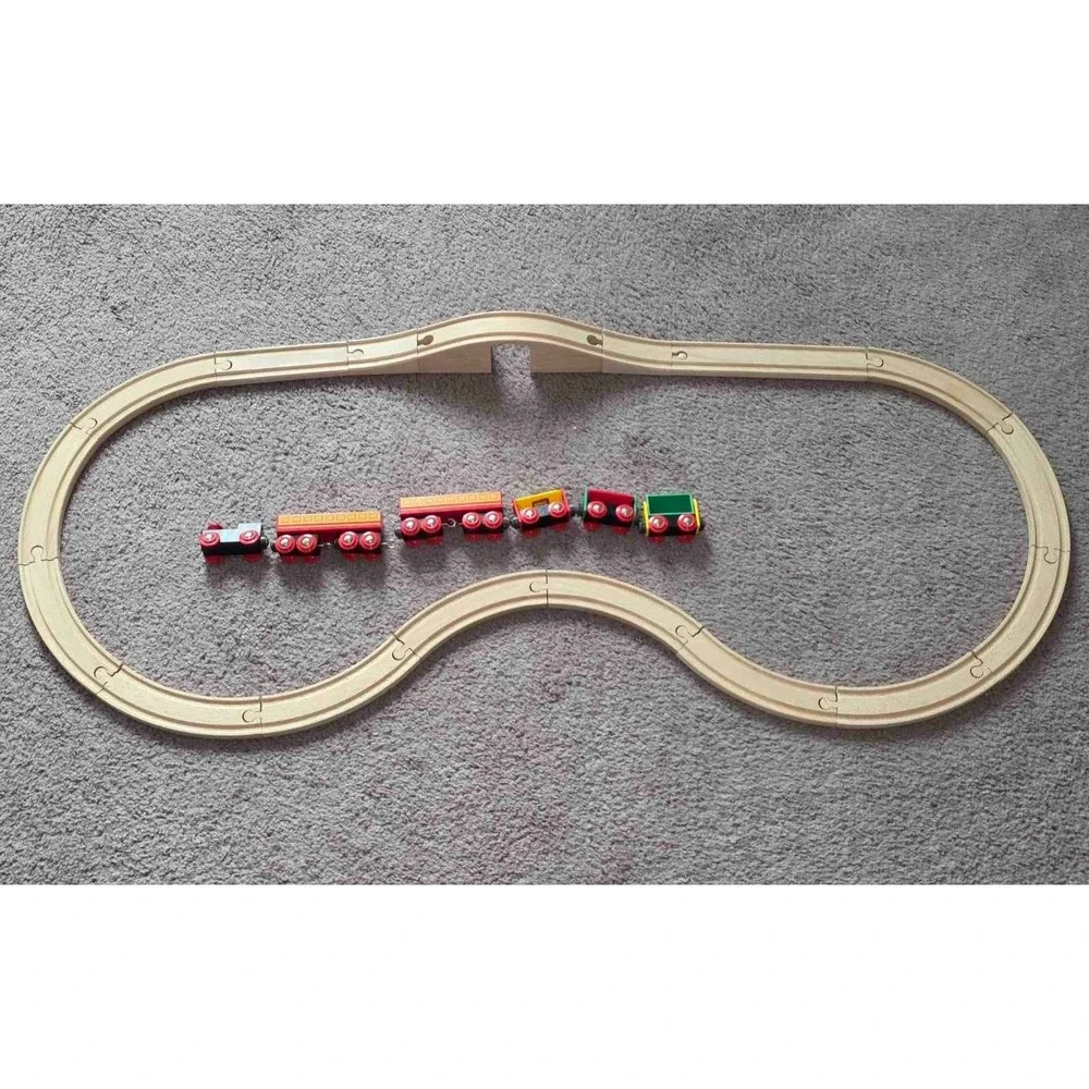 Brio Wooden Railway‎ Trains of the World Red Road Engine Train Set Tracks